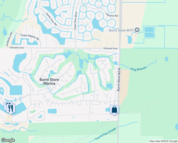 map of restaurants, bars, coffee shops, grocery stores, and more near 4001 Big Pass Lane in Punta Gorda