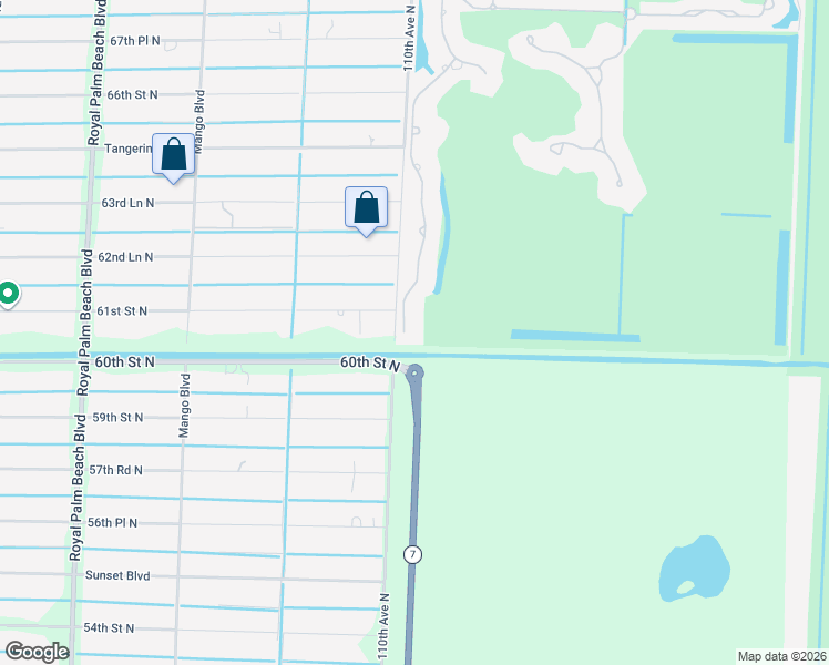 map of restaurants, bars, coffee shops, grocery stores, and more near 6070 Wildcat Run in West Palm Beach