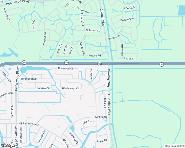 map of restaurants, bars, coffee shops, grocery stores, and more near 8027 Sandy Circle in LaBelle