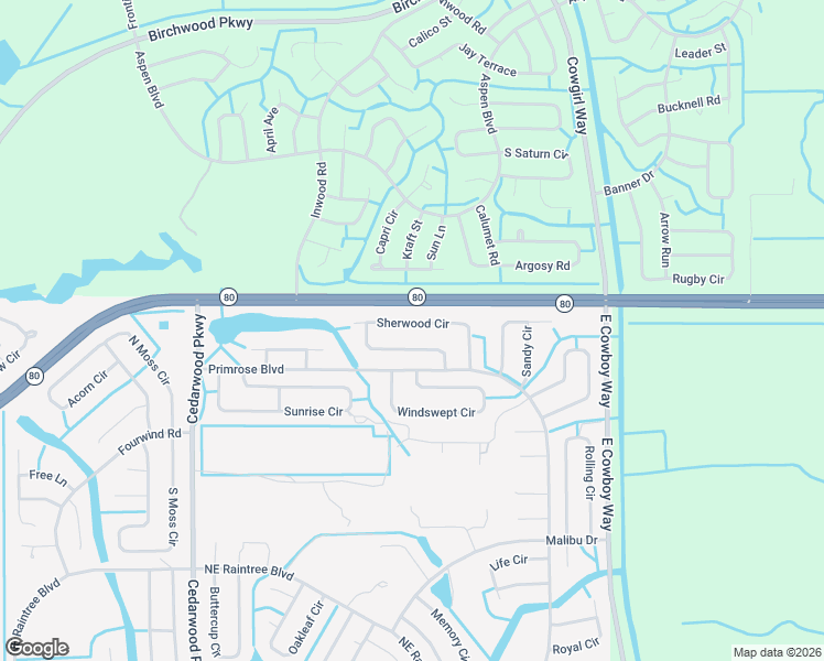 map of restaurants, bars, coffee shops, grocery stores, and more near 8044 Sherwood Circle in LaBelle