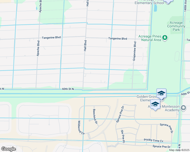 map of restaurants, bars, coffee shops, grocery stores, and more near 14806 61st Court North in Loxahatchee