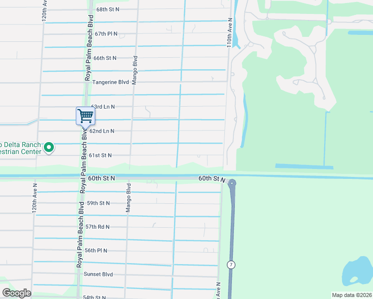 map of restaurants, bars, coffee shops, grocery stores, and more near 11253 61st Street North in West Palm Beach