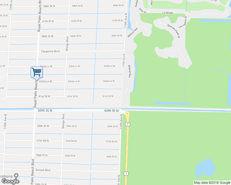 map of restaurants, bars, coffee shops, grocery stores, and more near 11061 61st Street North in West Palm Beach