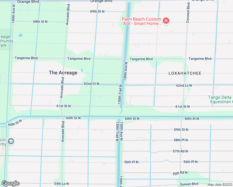 map of restaurants, bars, coffee shops, grocery stores, and more near 13035 61st Lane North in West Palm Beach