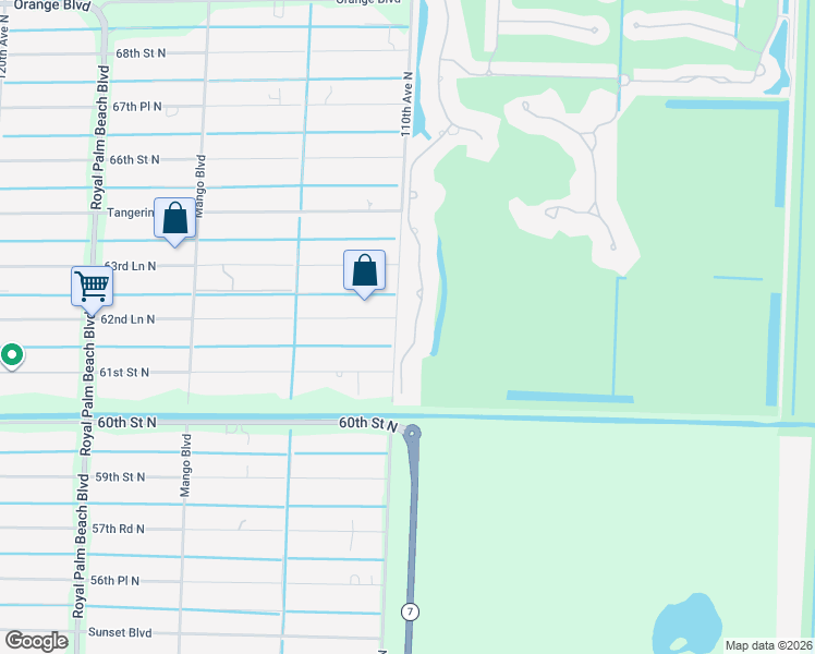 map of restaurants, bars, coffee shops, grocery stores, and more near 6081 Wildcat Run in West Palm Beach