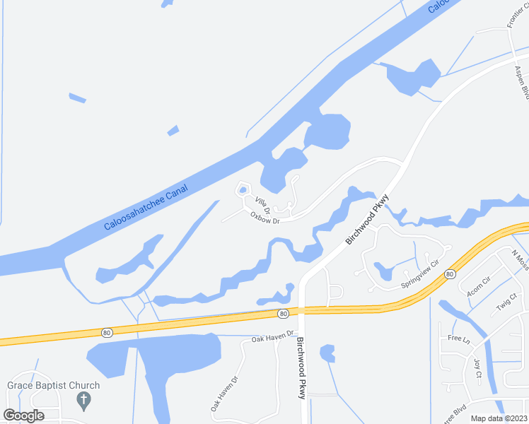 map of restaurants, bars, coffee shops, grocery stores, and more near 1033 Villa Drive in LaBelle