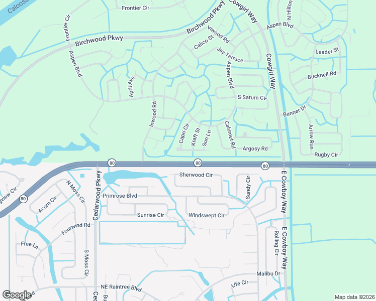 map of restaurants, bars, coffee shops, grocery stores, and more near 1216 Capri Circle in LaBelle