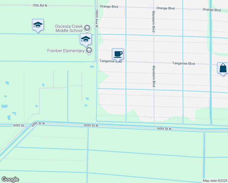 map of restaurants, bars, coffee shops, grocery stores, and more near 17852 62nd Road North in Loxahatchee