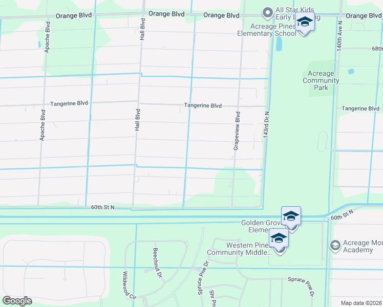 map of restaurants, bars, coffee shops, grocery stores, and more near 14656 63rd Court North in Loxahatchee