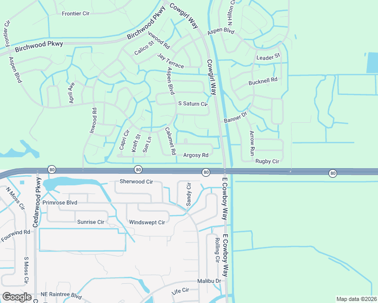 map of restaurants, bars, coffee shops, grocery stores, and more near Calumet Circle in LaBelle