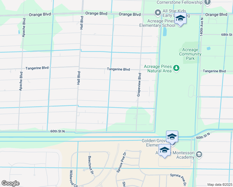 map of restaurants, bars, coffee shops, grocery stores, and more near 14656 63rd Court North in Loxahatchee