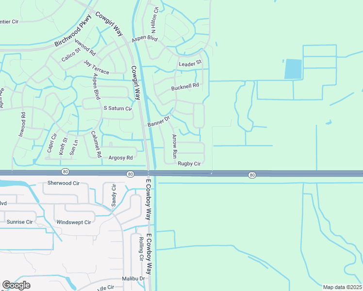 map of restaurants, bars, coffee shops, grocery stores, and more near 1387 Rugby Circle in LaBelle