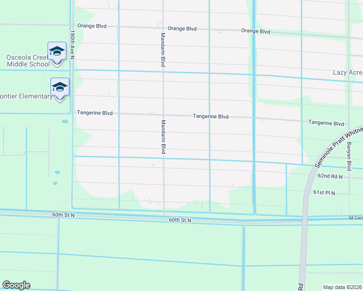 map of restaurants, bars, coffee shops, grocery stores, and more near 17389 63rd Road North in Loxahatchee