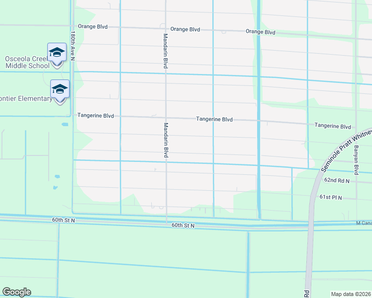 map of restaurants, bars, coffee shops, grocery stores, and more near 17389 63rd Road North in Loxahatchee