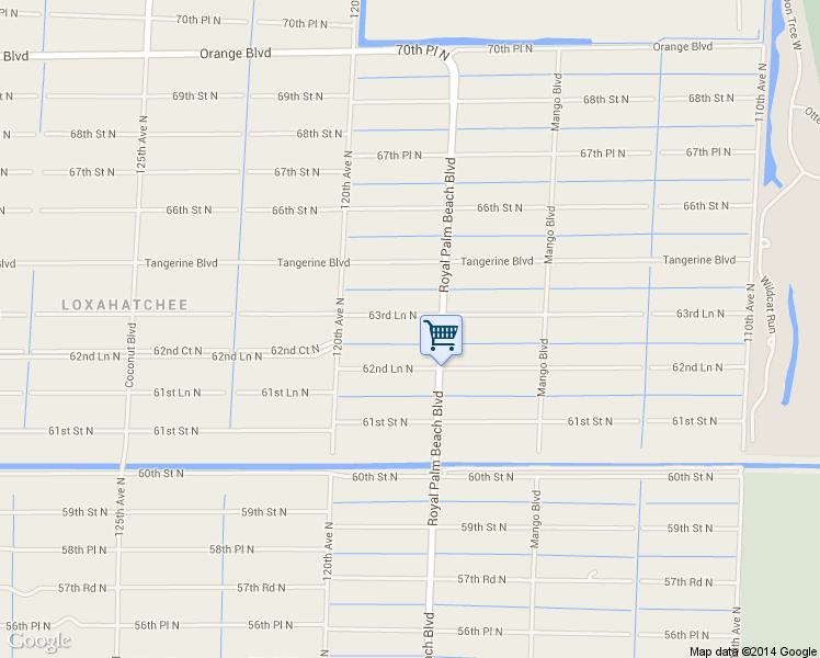map of restaurants, bars, coffee shops, grocery stores, and more near 11816 63rd Lane North in Royal Palm Beach