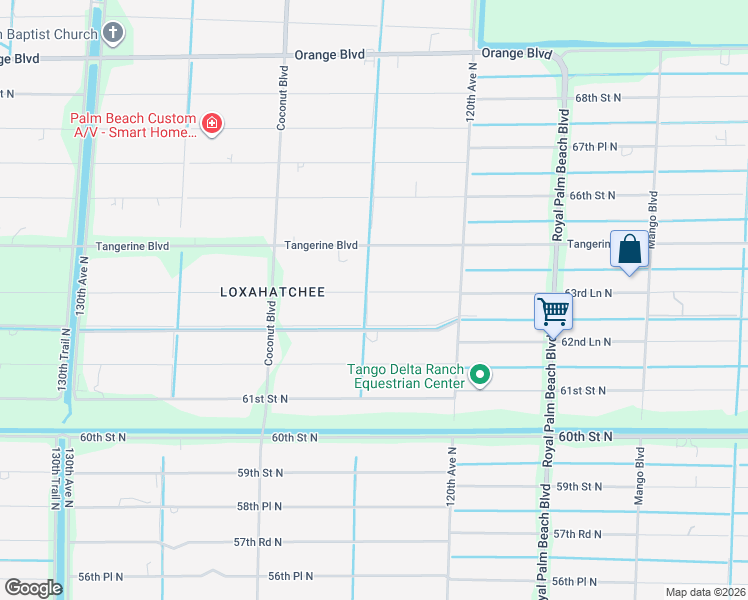 map of restaurants, bars, coffee shops, grocery stores, and more near 12185 62nd Court North in West Palm Beach