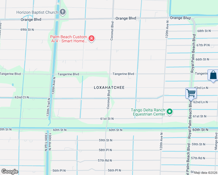 map of restaurants, bars, coffee shops, grocery stores, and more near in The Acreage