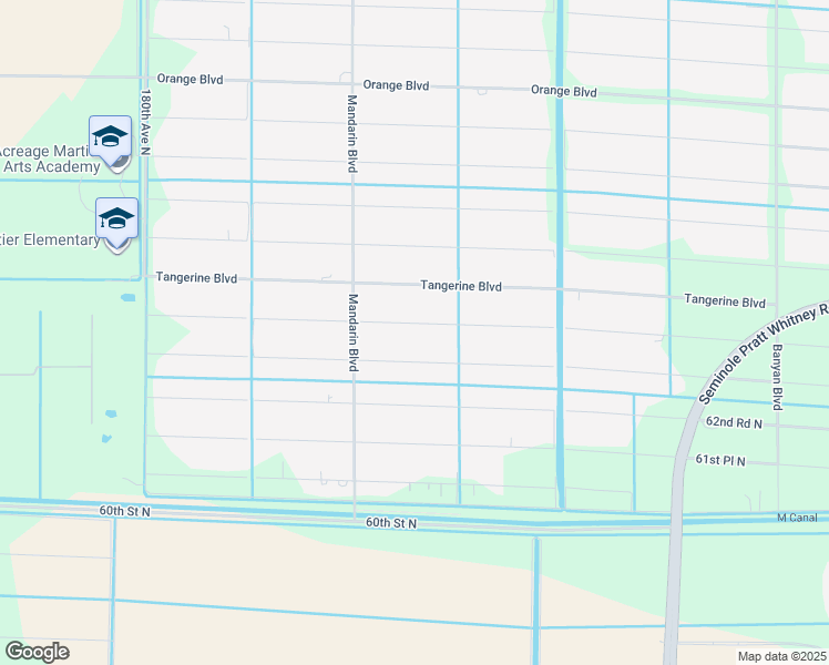 map of restaurants, bars, coffee shops, grocery stores, and more near 17354 64th Place North in Loxahatchee