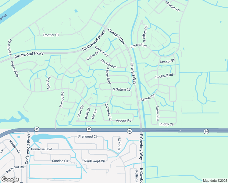 map of restaurants, bars, coffee shops, grocery stores, and more near 16530 Saturn Court in LaBelle