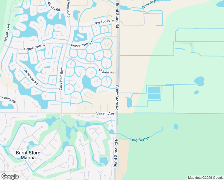 map of restaurants, bars, coffee shops, grocery stores, and more near 24508 Wallaby Lane in Punta Gorda