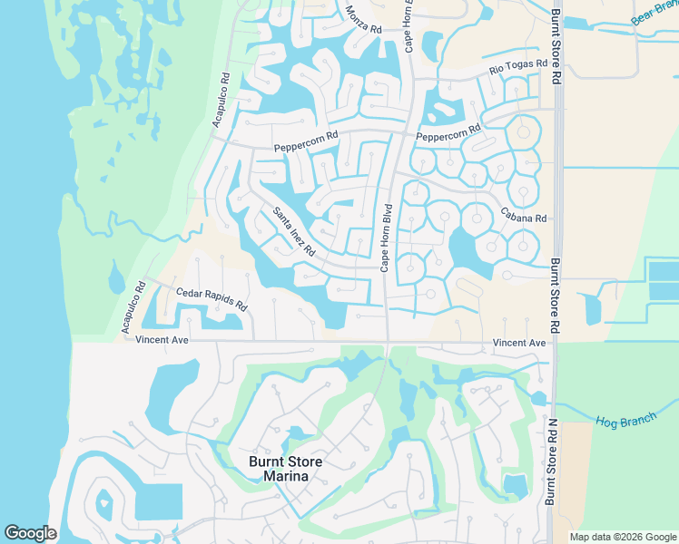map of restaurants, bars, coffee shops, grocery stores, and more near 24265 Santa Inez Road in Punta Gorda