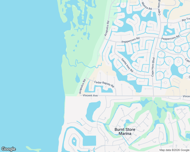 map of restaurants, bars, coffee shops, grocery stores, and more near 17440 Belie Way in Punta Gorda