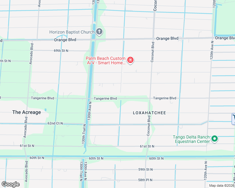 map of restaurants, bars, coffee shops, grocery stores, and more near 12775 Tangerine Boulevard in West Palm Beach