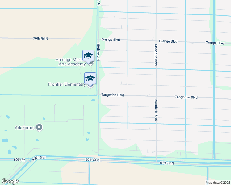 map of restaurants, bars, coffee shops, grocery stores, and more near 17851 Tangerine Boulevard in Loxahatchee