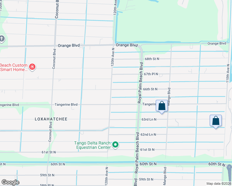 map of restaurants, bars, coffee shops, grocery stores, and more near 11952 66th Street North in West Palm Beach