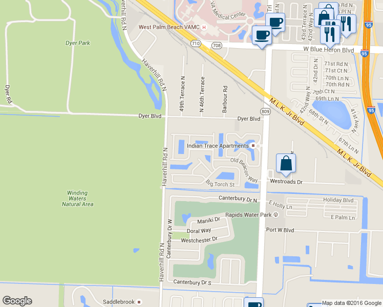 map of restaurants, bars, coffee shops, grocery stores, and more near 4032 Rocks Point Place in Riviera Beach