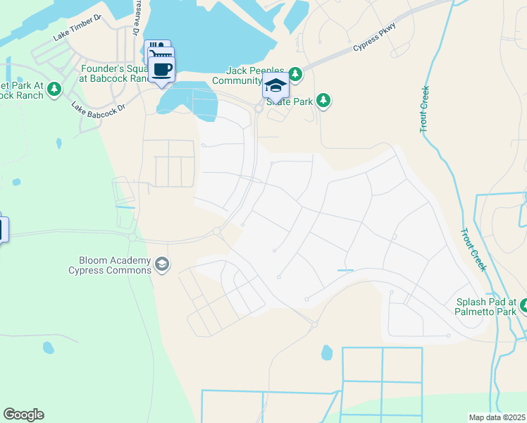 map of restaurants, bars, coffee shops, grocery stores, and more near 43208 Whitetail Path in Punta Gorda