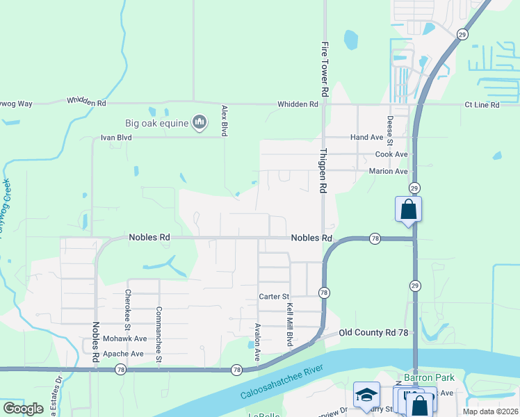 map of restaurants, bars, coffee shops, grocery stores, and more near 740 Noble Pine Drive in LaBelle