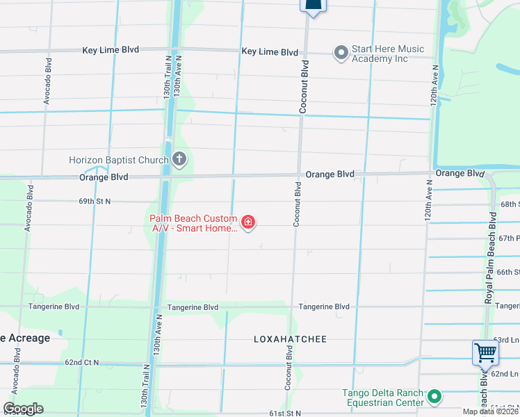 map of restaurants, bars, coffee shops, grocery stores, and more near 12689 68th Street North in West Palm Beach