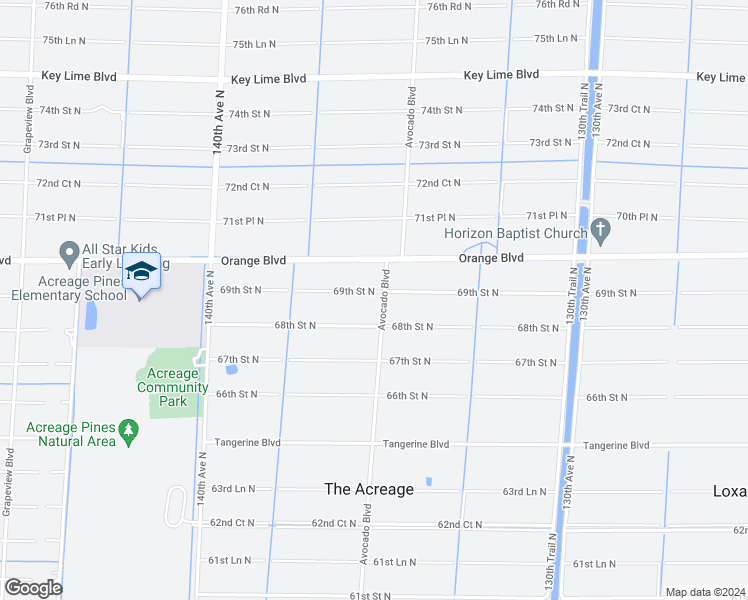 map of restaurants, bars, coffee shops, grocery stores, and more near 13566 69th Street North in West Palm Beach