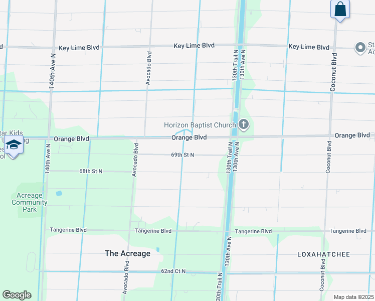 map of restaurants, bars, coffee shops, grocery stores, and more near 13259 69th Street North in West Palm Beach