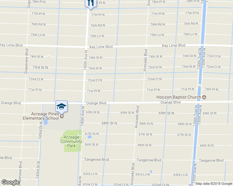 map of restaurants, bars, coffee shops, grocery stores, and more near 13752 71st Place North in West Palm Beach