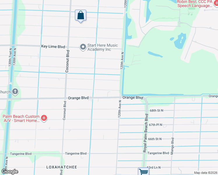 map of restaurants, bars, coffee shops, grocery stores, and more near 12164 71st Place North in West Palm Beach