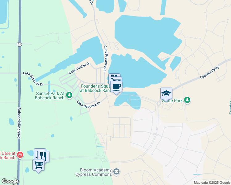 map of restaurants, bars, coffee shops, grocery stores, and more near 42850 Crescent Loop in Punta Gorda