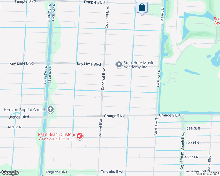 map of restaurants, bars, coffee shops, grocery stores, and more near 12458 72nd Court North in West Palm Beach