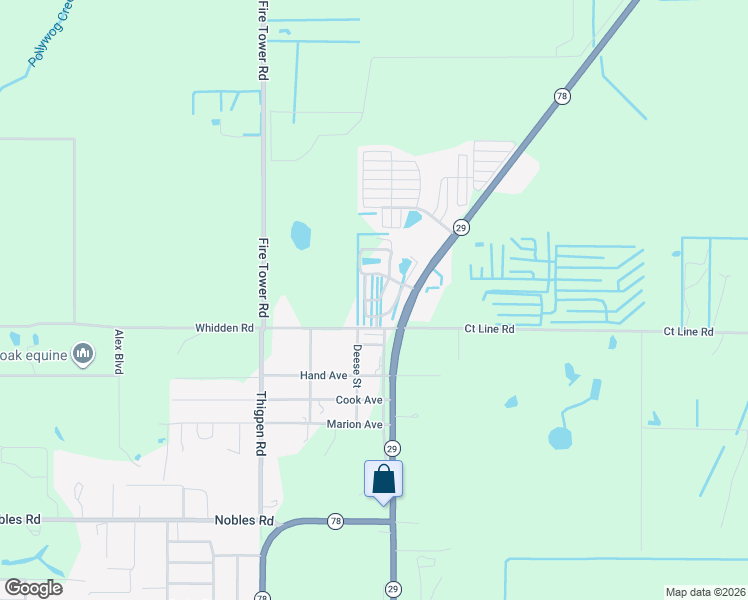 map of restaurants, bars, coffee shops, grocery stores, and more near Bay Court in LaBelle