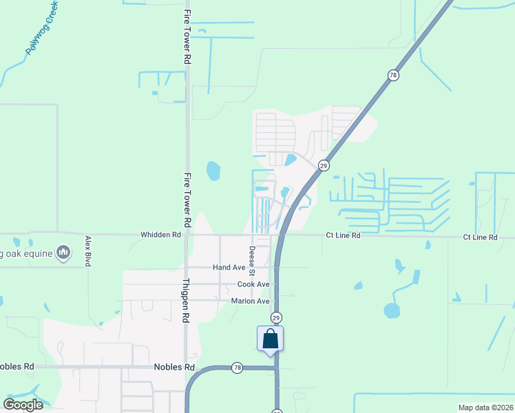 map of restaurants, bars, coffee shops, grocery stores, and more near 94 Whidden Road in LaBelle