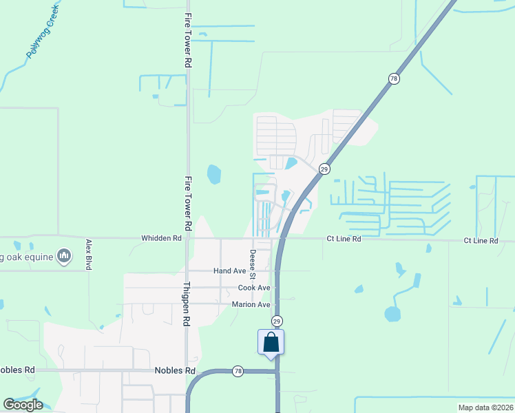 map of restaurants, bars, coffee shops, grocery stores, and more near 94 Whidden Road in LaBelle