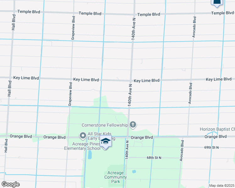 map of restaurants, bars, coffee shops, grocery stores, and more near 14116 74th Street North in Loxahatchee