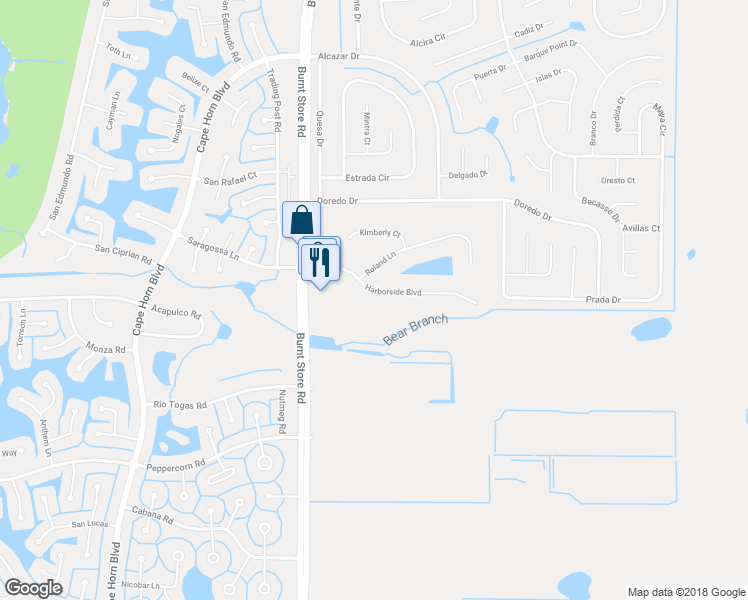 map of restaurants, bars, coffee shops, grocery stores, and more near 25095 Harborside Boulevard in Punta Gorda