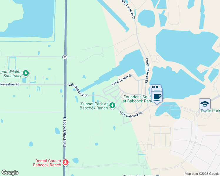 map of restaurants, bars, coffee shops, grocery stores, and more near 42146 Lake Timber Drive in Punta Gorda