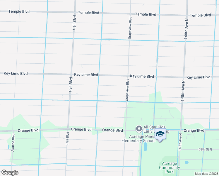 map of restaurants, bars, coffee shops, grocery stores, and more near 14662 74th Street North in Loxahatchee