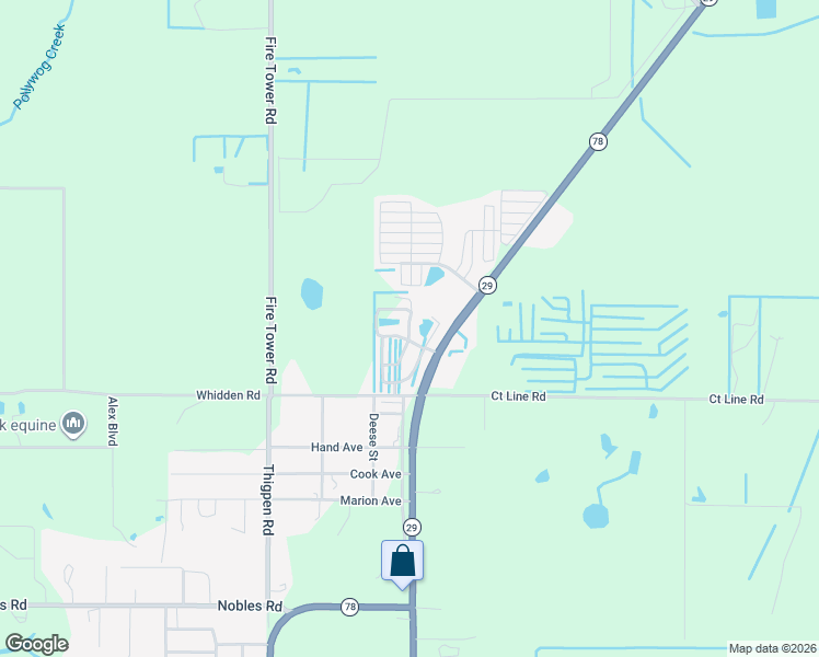 map of restaurants, bars, coffee shops, grocery stores, and more near 94 Whidden Road in LaBelle