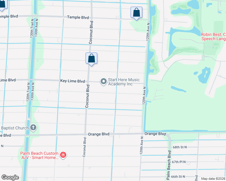 map of restaurants, bars, coffee shops, grocery stores, and more near 12291 73rd Court North in West Palm Beach