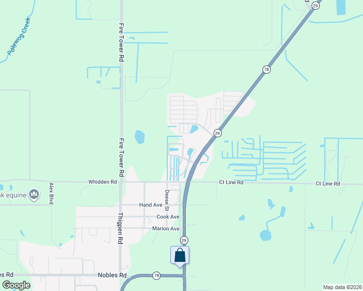 map of restaurants, bars, coffee shops, grocery stores, and more near 1984-1986 Hickory Drive in LaBelle