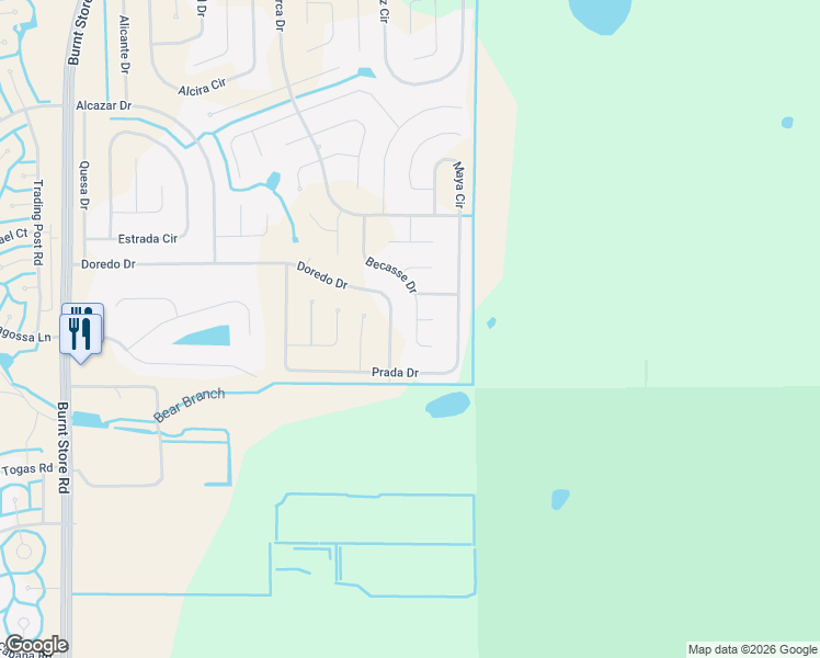 map of restaurants, bars, coffee shops, grocery stores, and more near 16515 Becasse Drive in Punta Gorda